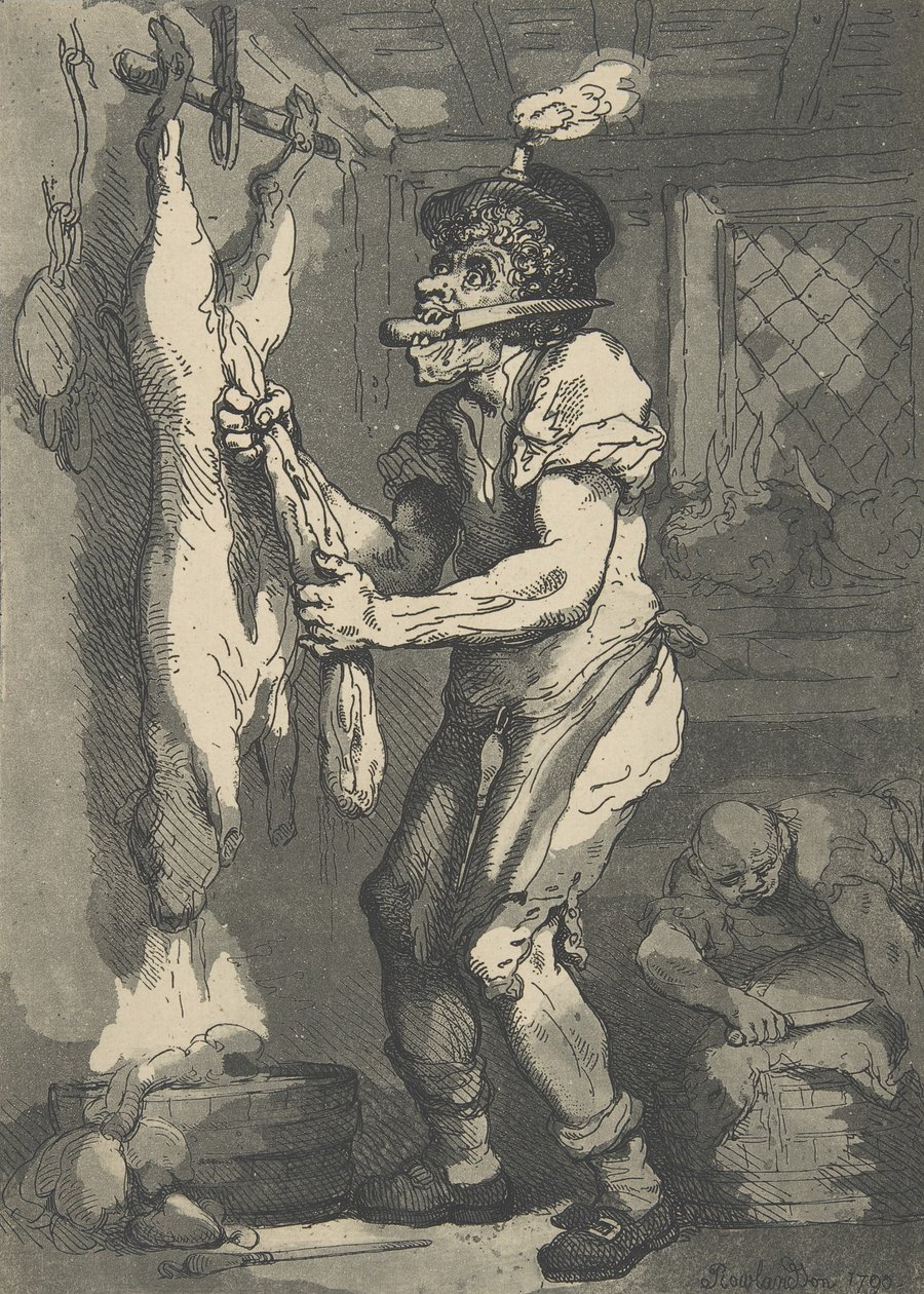 Bir Kasap, 1 Ocak 1790., 1 Ocak 1790. by Thomas Rowlandson