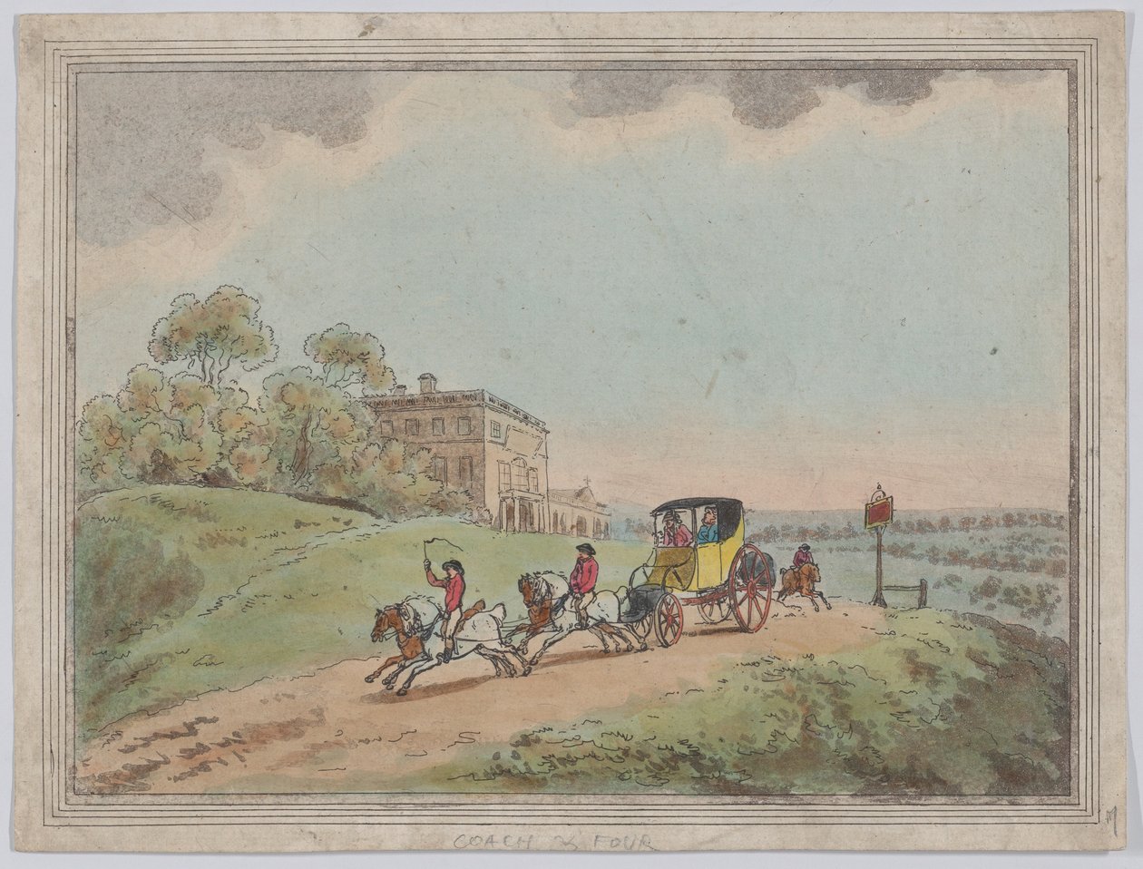 Bir Koç ve Dört, Rustic Sketches, 1787., 1787. by Thomas Rowlandson
