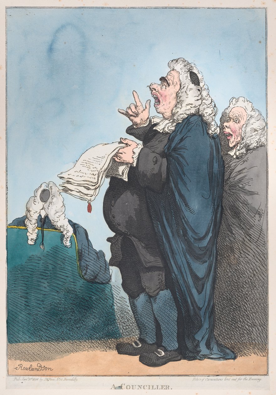 Bir Meclis Üyesi [sic], 1 Ocak 1801., 1 Ocak 1801. by Thomas Rowlandson