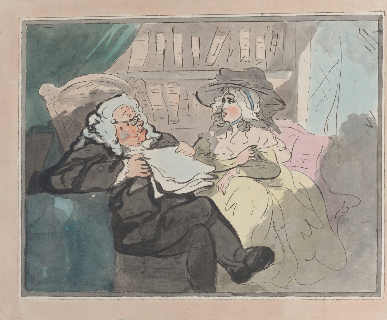 Bir Müşavirin Meslekten Ayrıldıktan Sonra Görüşü - Hukuki Danışmanlık, yakl. 1780-94. by Thomas Rowlandson