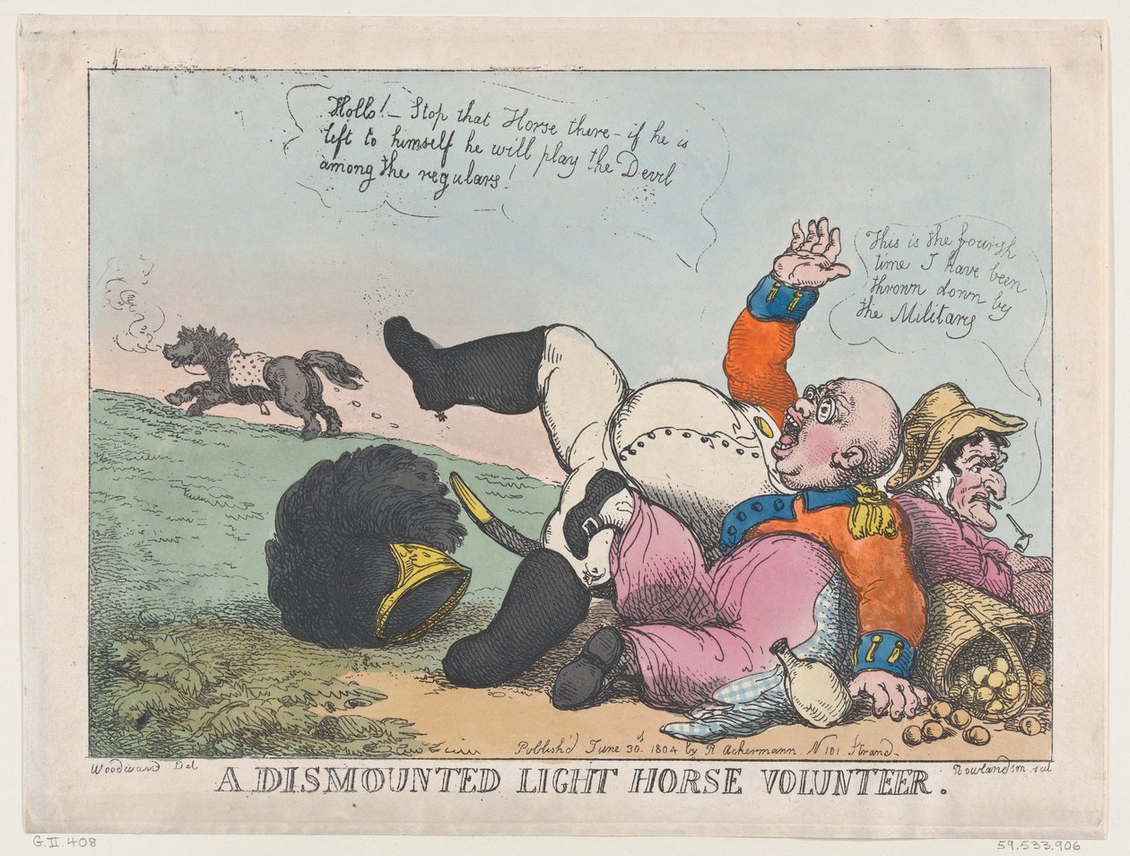 Sökülmüş Hafif Süvari Gönüllüsü, 30 Haziran 1804., 30 Haziran 1804. by Thomas Rowlandson