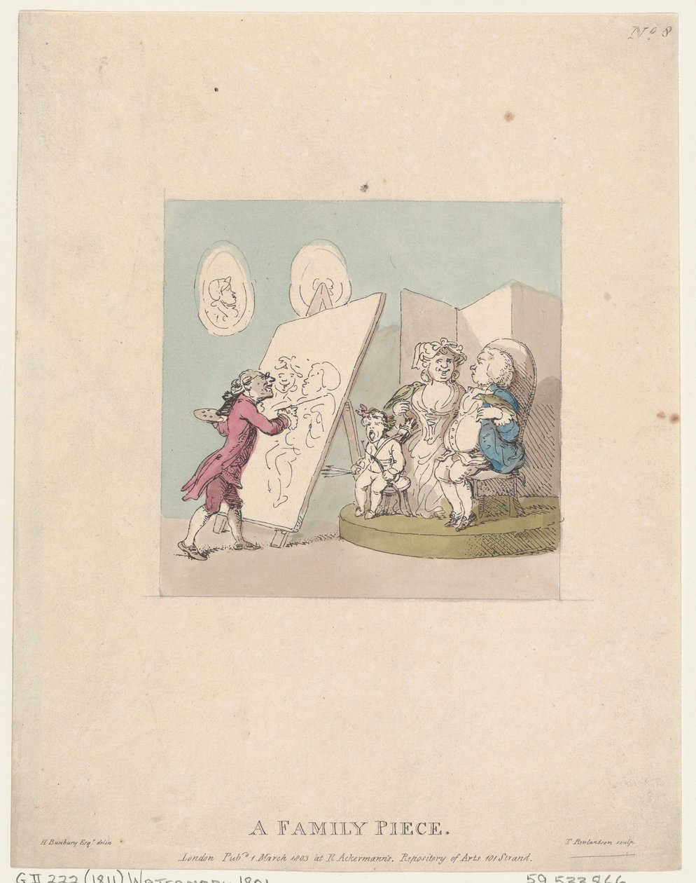 Bir Aile Parçası, 1 Mart 1803., 1 Mart 1803. by Thomas Rowlandson