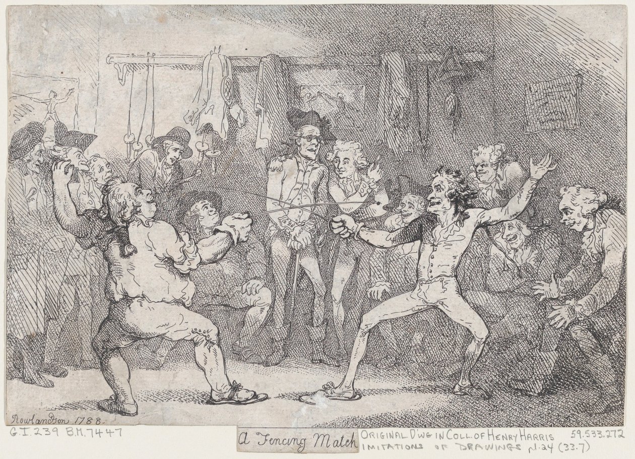 Bir Eskrim Maçı, 29 Aralık 1788., 29 Aralık 1788. by Thomas Rowlandson