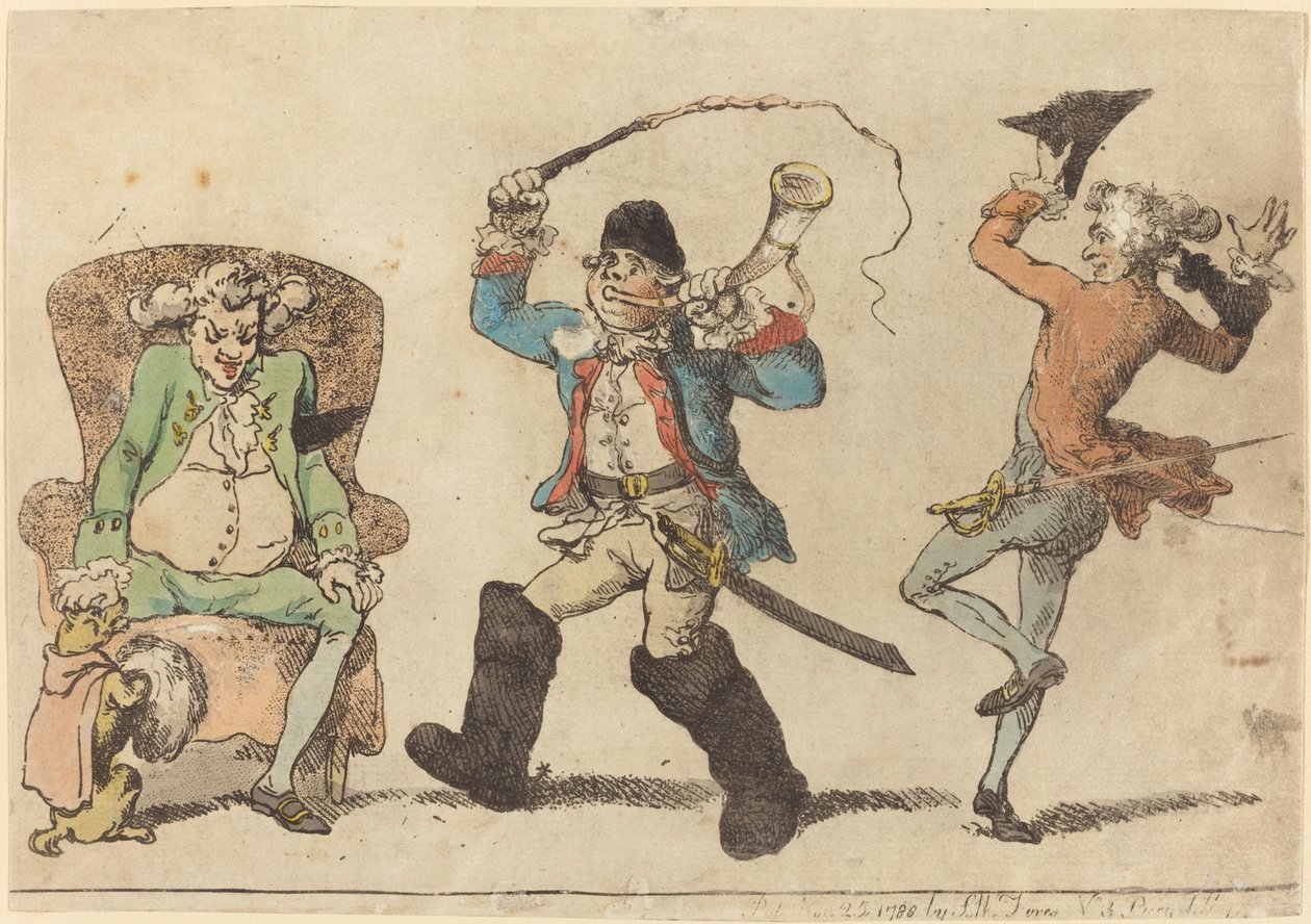Kasım ayında bir Fransız by Thomas Rowlandson