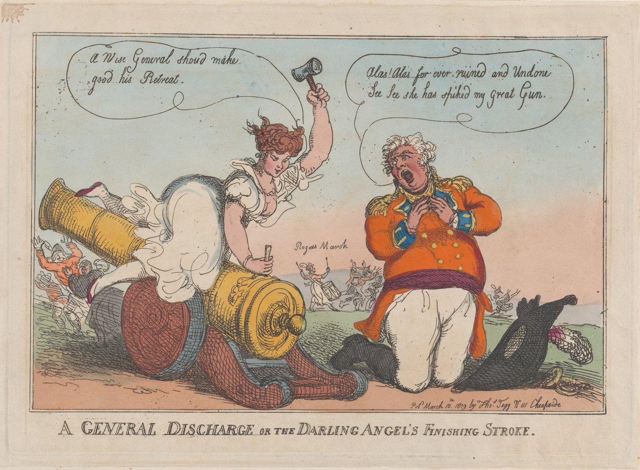 Genel Deşarj veya Darling Angel'ın Son İnme, 13 Mart 1809., 13 Mart 1809. by Thomas Rowlandson