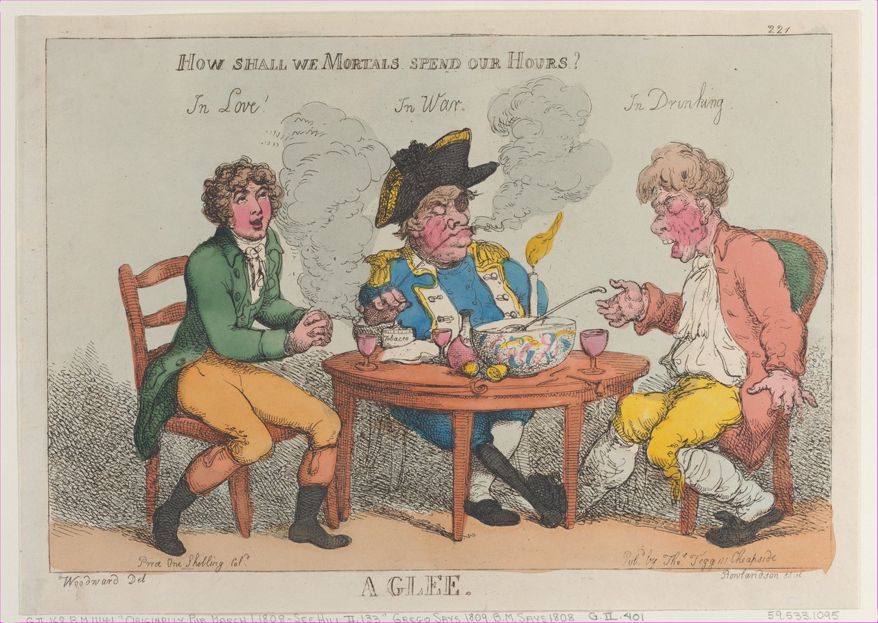 Bir Glee, 1 Mart 1808., 1 Mart 1808. by Thomas Rowlandson