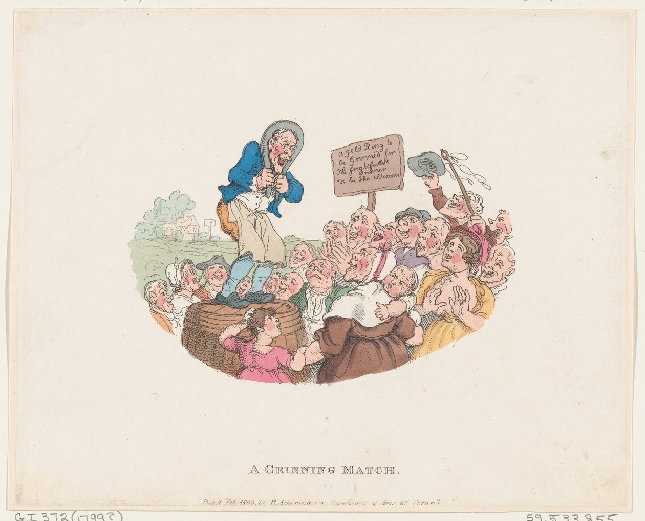 Bir Sırıtan Maç, 1 Şubat 1803., 1 Şubat 1803. by Thomas Rowlandson