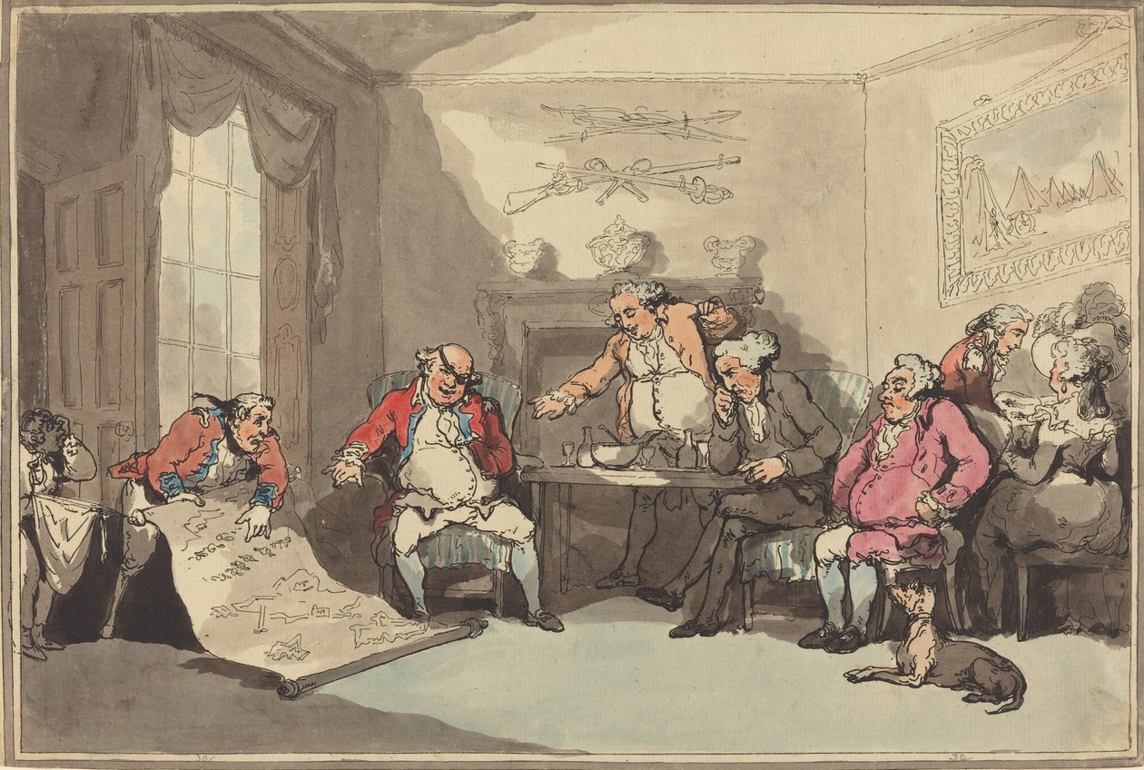 Bir Milis Toplantısı, muhtemelen 1799. by Thomas Rowlandson