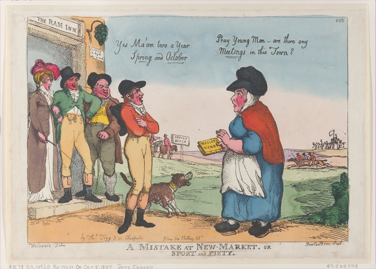 Yeni Pazarda Bir Hata veya Spor ve Dindarlık, 5 Ekim 1807., 5 Ekim 1807. by Thomas Rowlandson