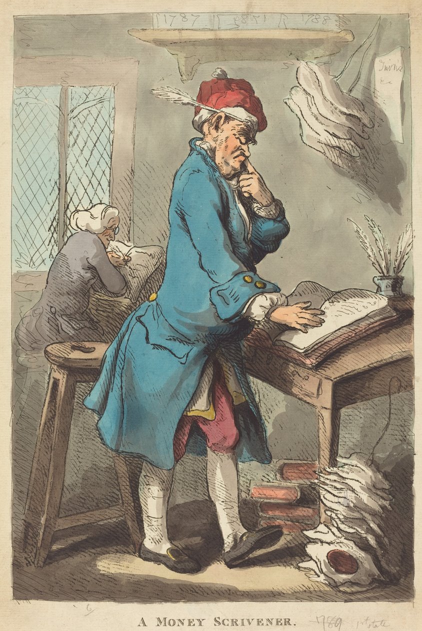 Bir Para Yazarı by Thomas Rowlandson