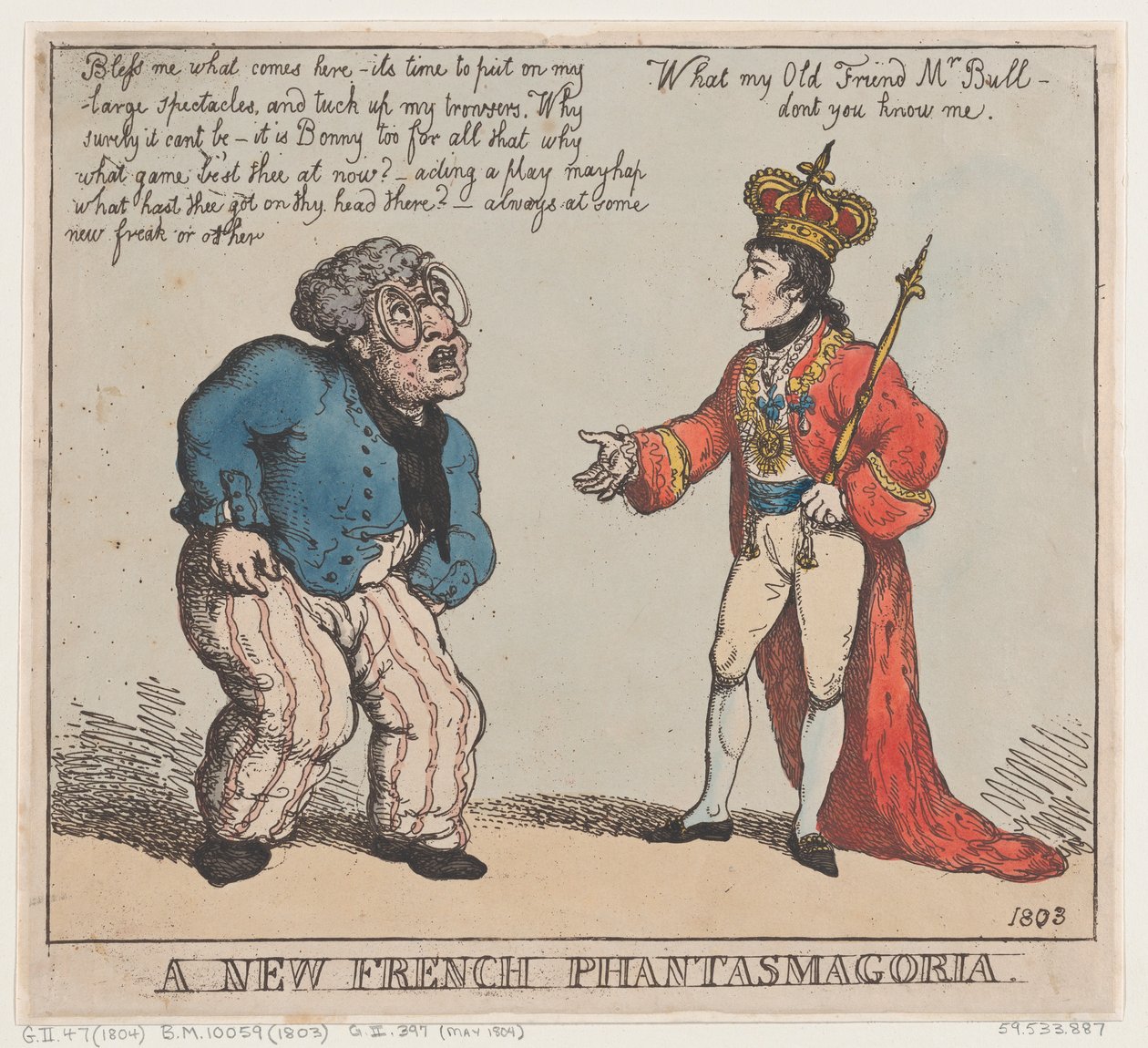 Yeni Bir Fransız Phantasmagoria, 1803., 1803. by Thomas Rowlandson