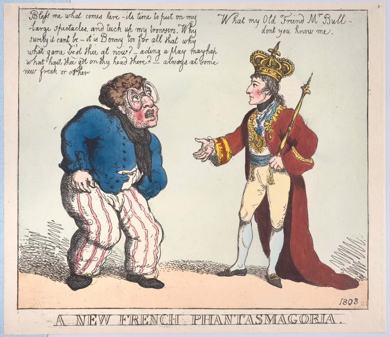 Yeni Bir Fransız Phantasmagoria, 1803., 1803. by Thomas Rowlandson