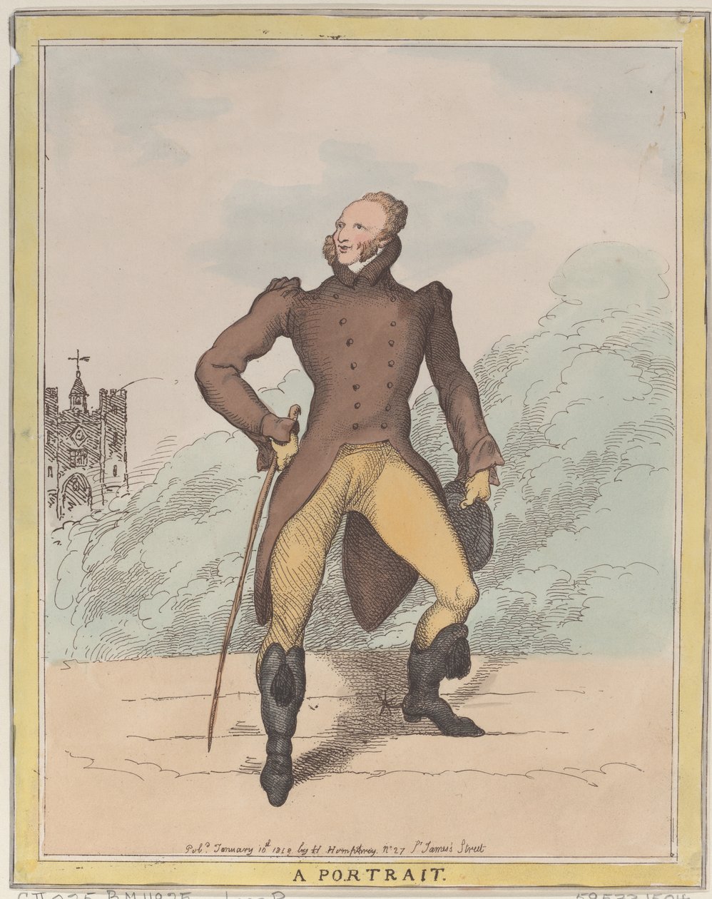 Bir Portre Lord Petersham, 10 Ocak 1812., 10 Ocak 1812. by Thomas Rowlandson