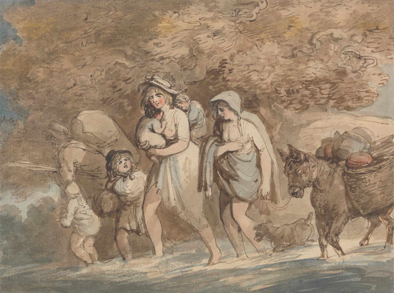 Pazardan Dönen Bir Potter by Thomas Rowlandson