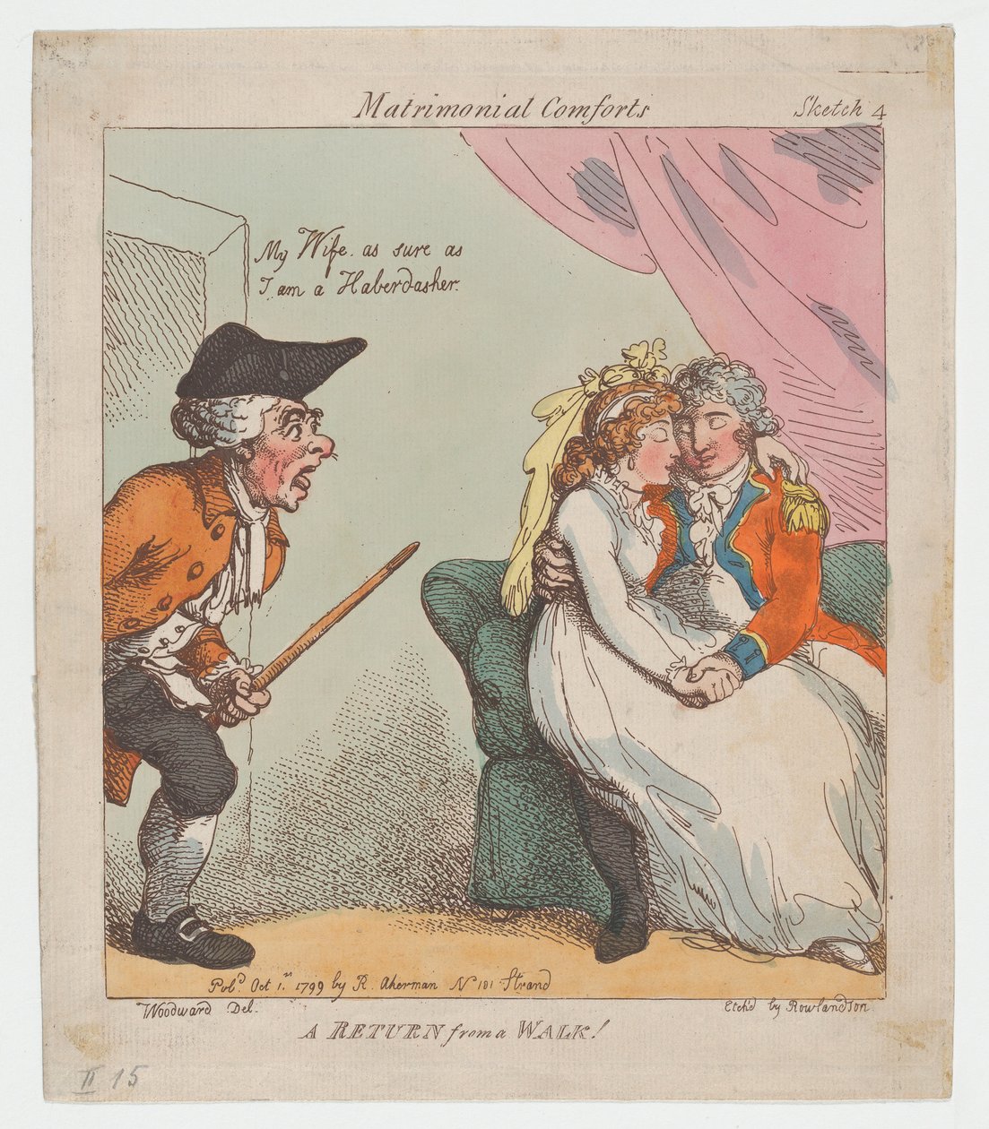 Yürüyüşten Dönüş, 1 Ekim 1799., 1 Ekim 1799. by Thomas Rowlandson