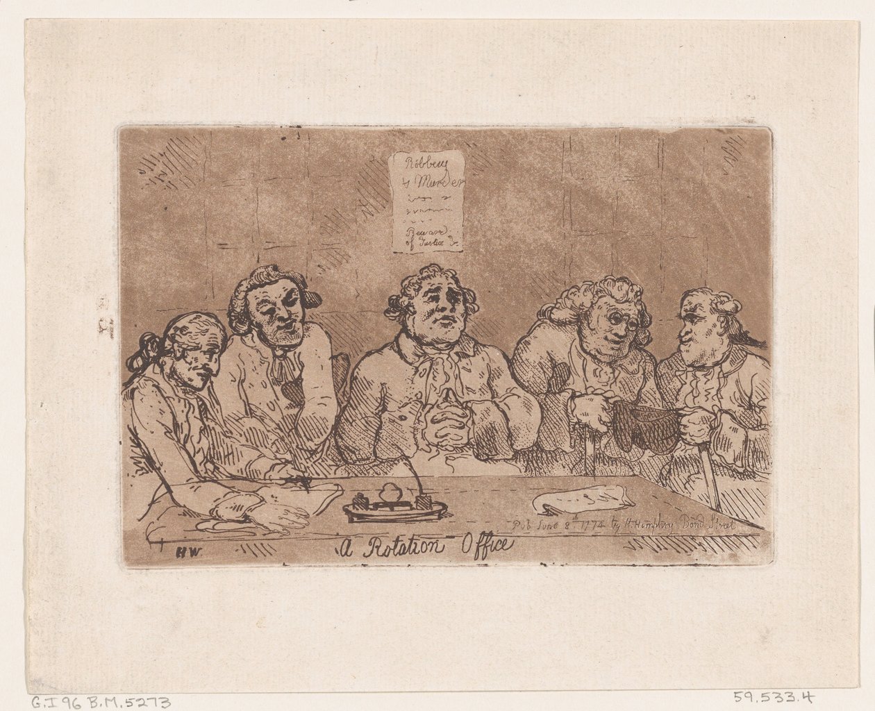 Bir Rotasyon Bürosu, 8 Haziran 1774., 8 Haziran 1774. by Thomas Rowlandson