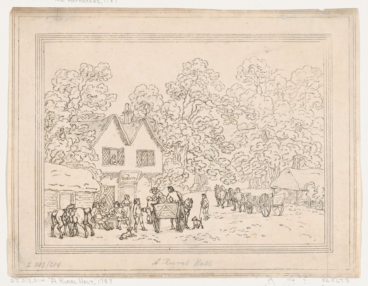 Bir Kırsal Duruş, 1787., 1787. by Thomas Rowlandson