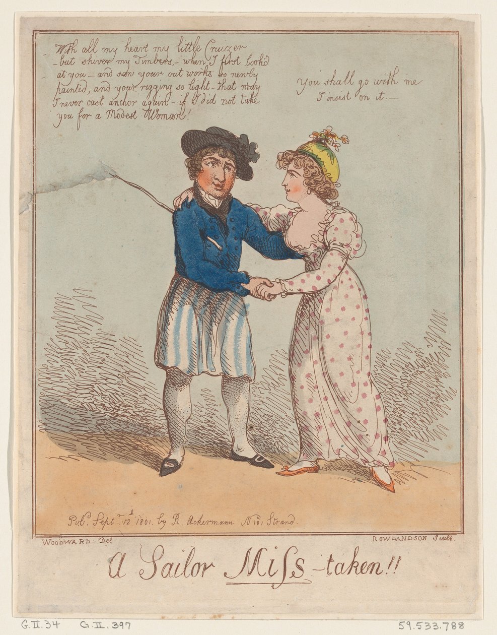A Sailor Miss-take!!, 12 Eylül 1801., 12 Eylül 1801. by Thomas Rowlandson