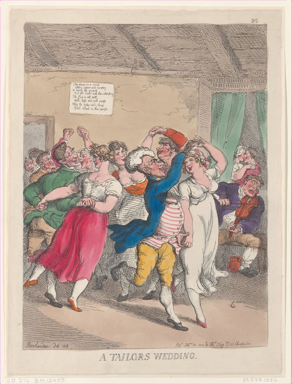 Bir Terzi Düğünü, 20 Şubat 1814., 20 Şubat 1814. by Thomas Rowlandson
