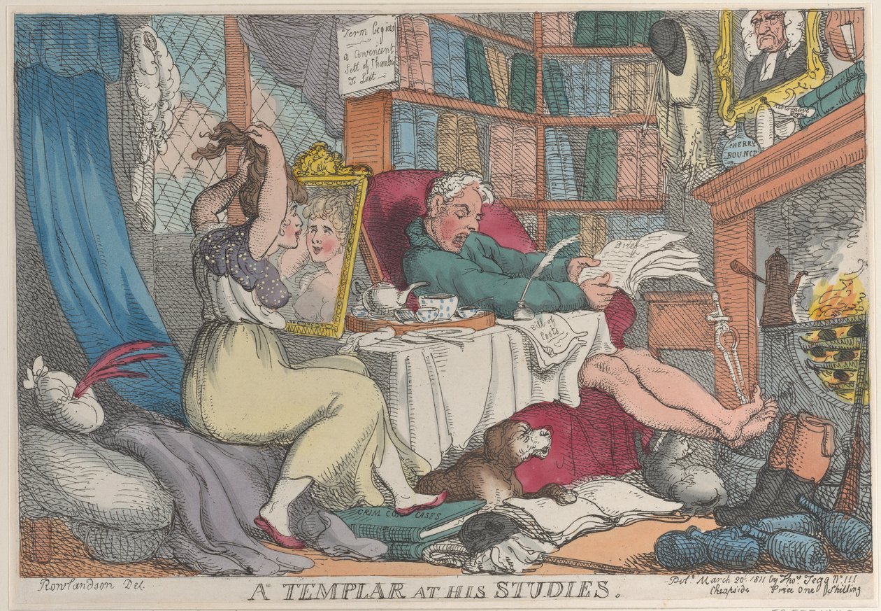 Çalışmalarında Bir Tapınak Şövalyesi, 20 Mart 1811., 20 Mart 1811. by Thomas Rowlandson