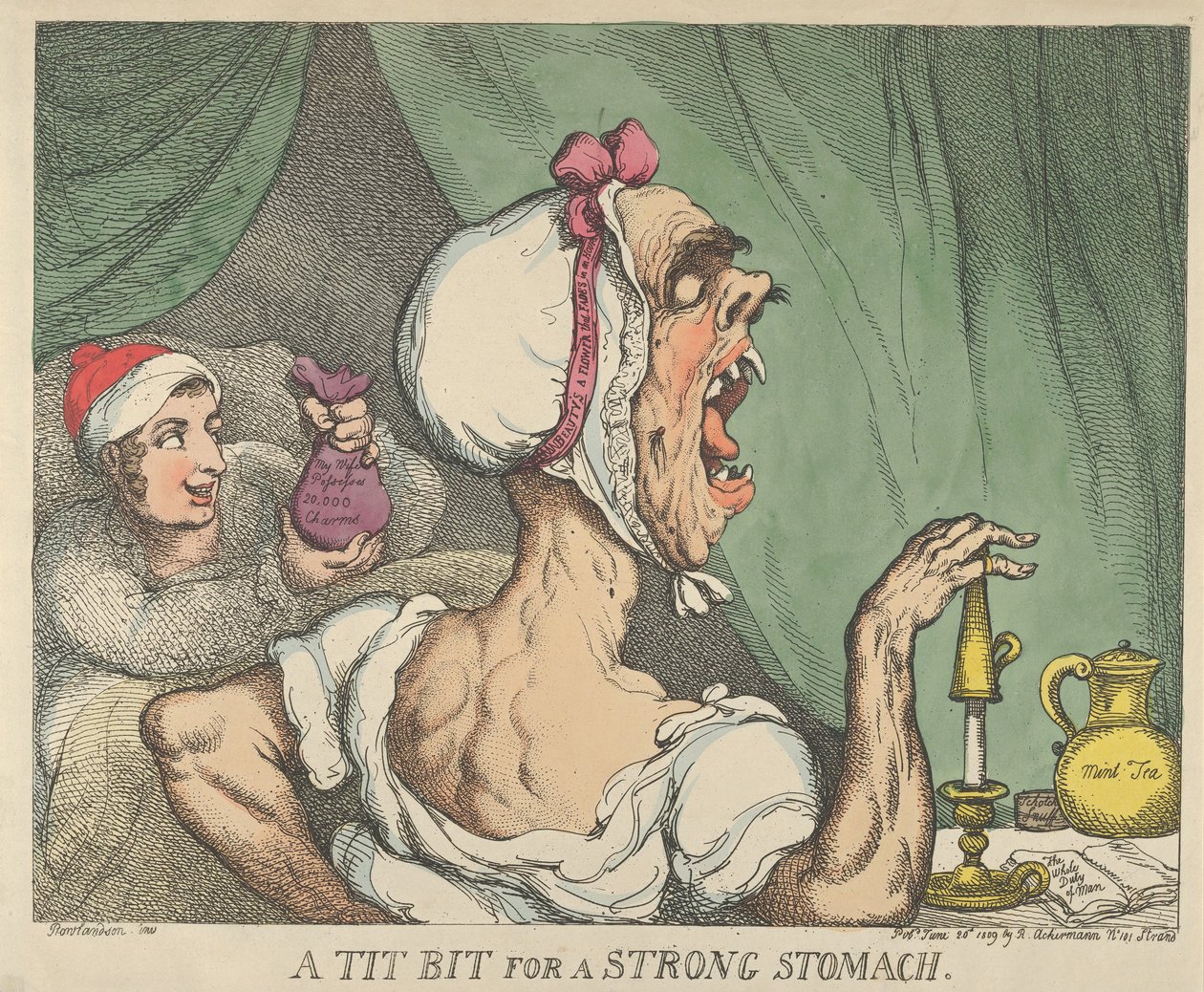 Güçlü Bir Mide İçin Bir Meme Biti, 20 Haziran 1809., 20 Haziran 1809. by Thomas Rowlandson