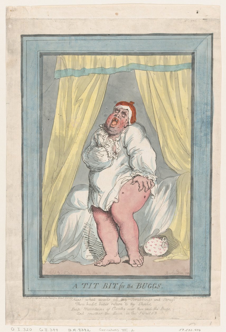 Böcekler İçin Bir Meme Biti, 25 Mayıs 1793., 25 Mayıs 1793. by Thomas Rowlandson