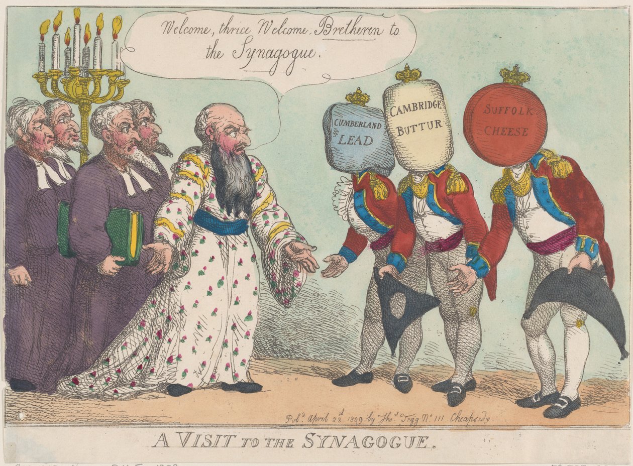 Sinagog Ziyareti, 28 Nisan 1809., 28 Nisan 1809. by Thomas Rowlandson
