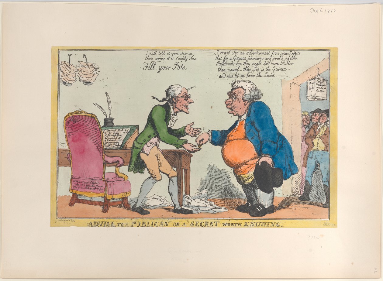 Bir Kamu Görevlisine Tavsiye veya Bilmeye Değer Gizli Bir Kişi, 1810., 1810. by Thomas Rowlandson