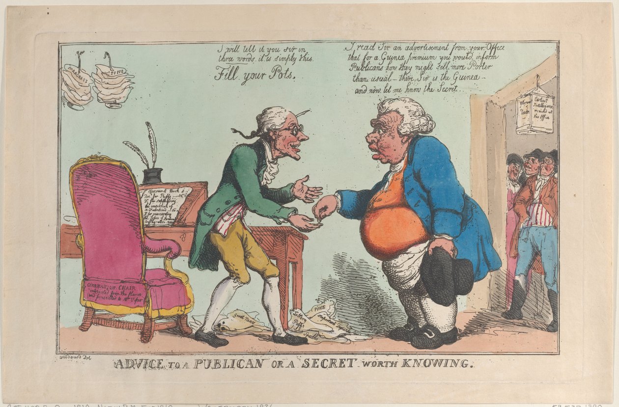 Bir Kamu Görevlisine Tavsiye veya Bilmeye Değer Gizli Bir Kişi, 1810., 1810. by Thomas Rowlandson