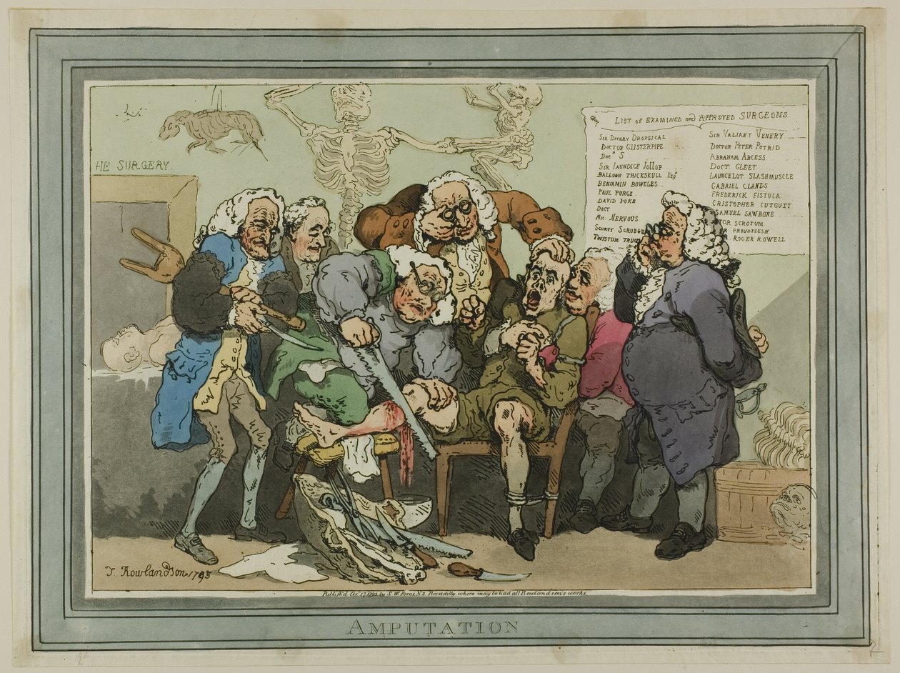 ampütasyon by Thomas Rowlandson