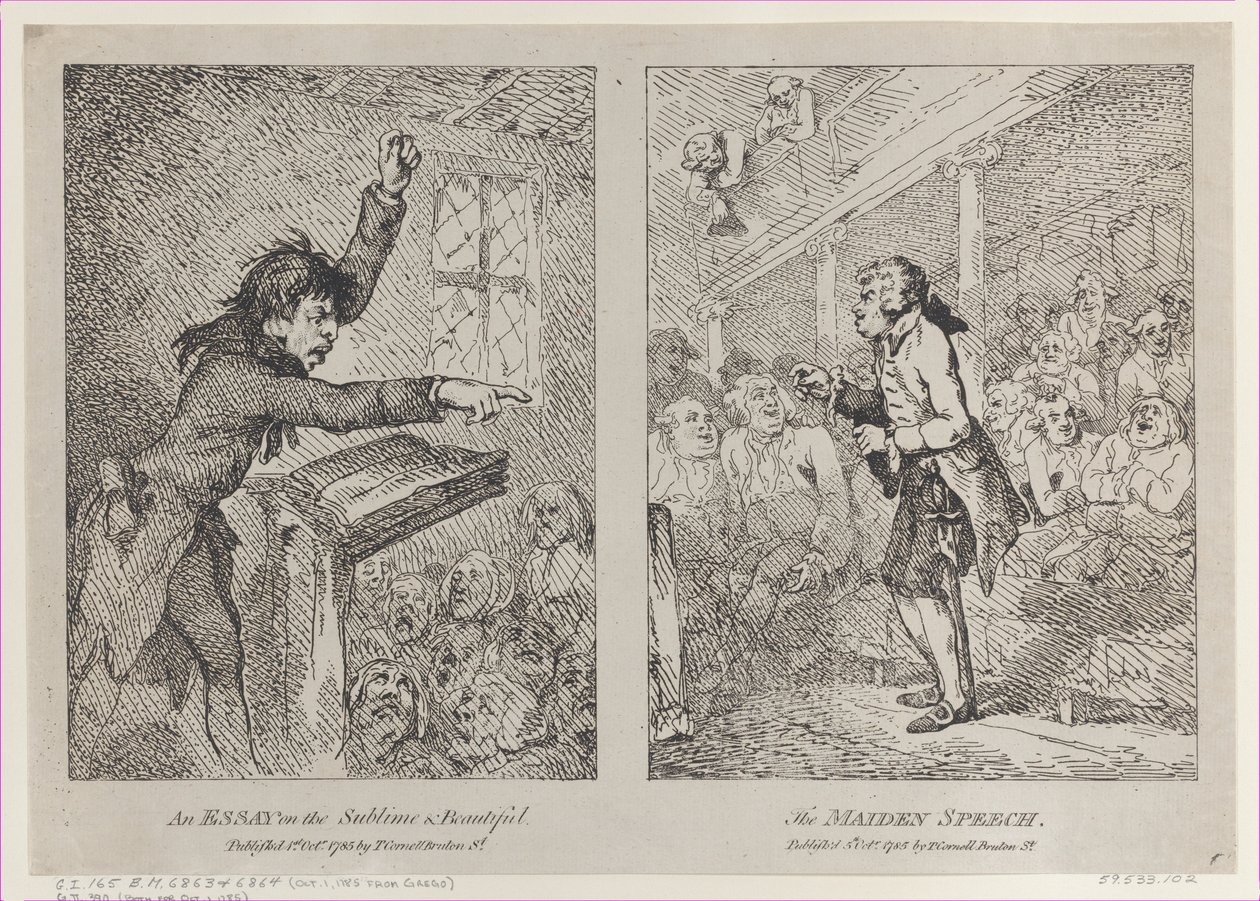 Yüce ve Güzel Üzerine Bir Deneme, Kızlık Konuşması, 1 Ekim 1785., 1 Ekim 1785. by Thomas Rowlandson
