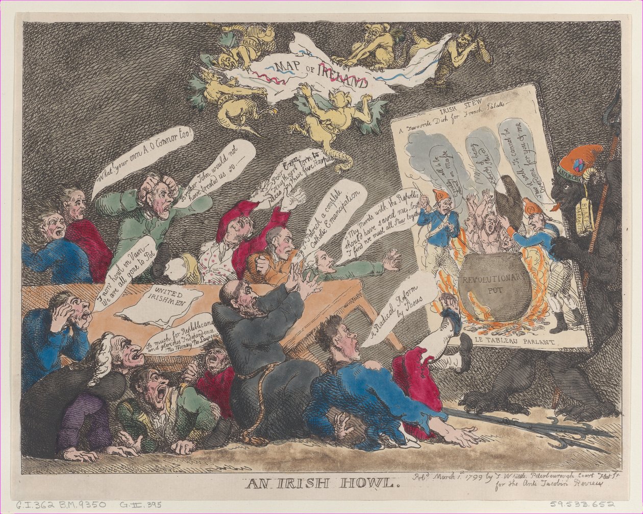 İrlandalı Howl, 1 Mart 1799., 1 Mart 1799. by Thomas Rowlandson