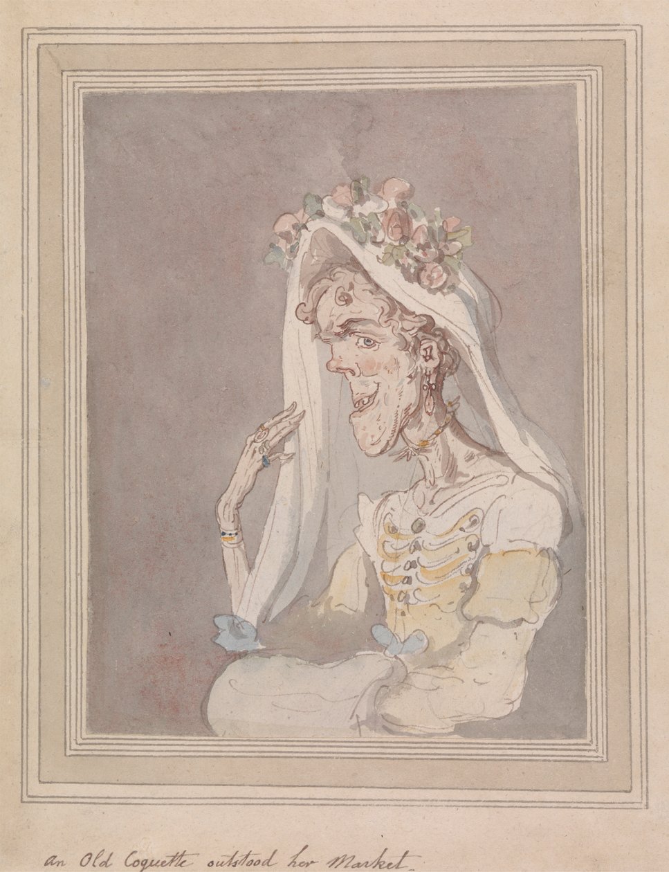 Eski Bir Coquette Pazarını Geride Bıraktı by Thomas Rowlandson