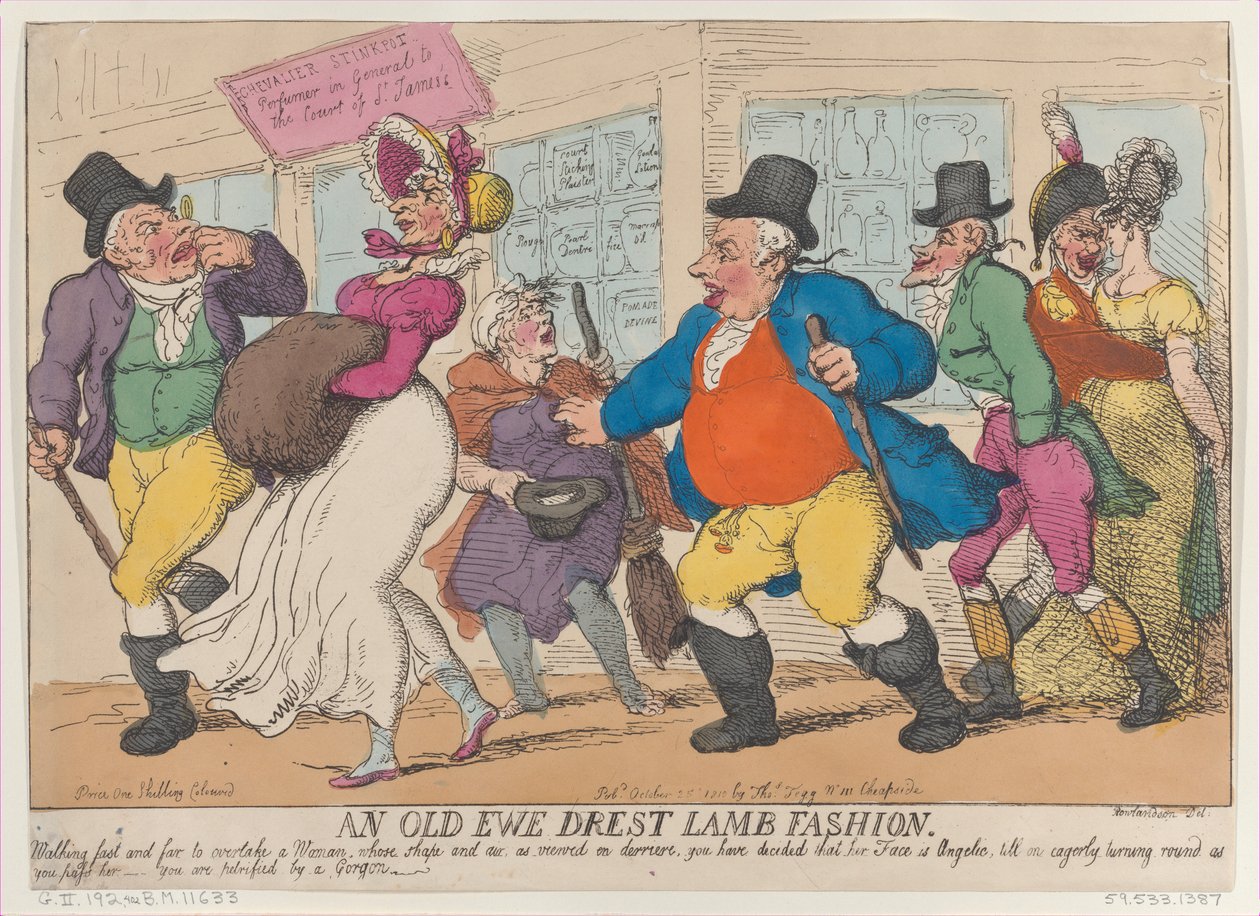 Eski Bir Ewe Drest Kuzu Modası, 25 Ekim 1810., 25 Ekim 1810. by Thomas Rowlandson