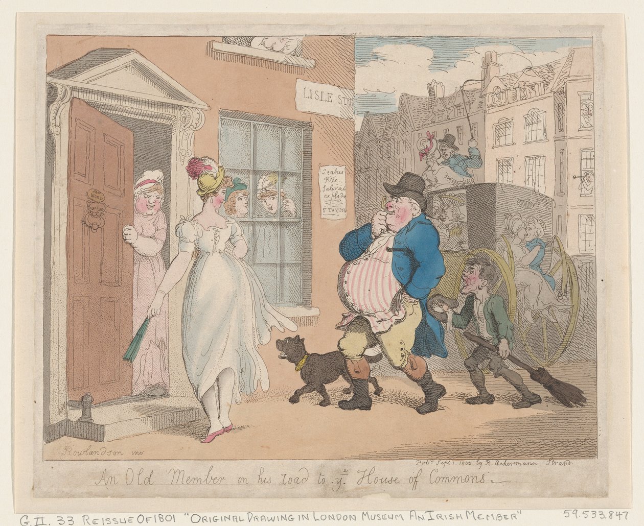 Avam Kamarası Yolunda Eski Bir Üye, 1 Eylül 1802., 1 Eylül 1802. by Thomas Rowlandson