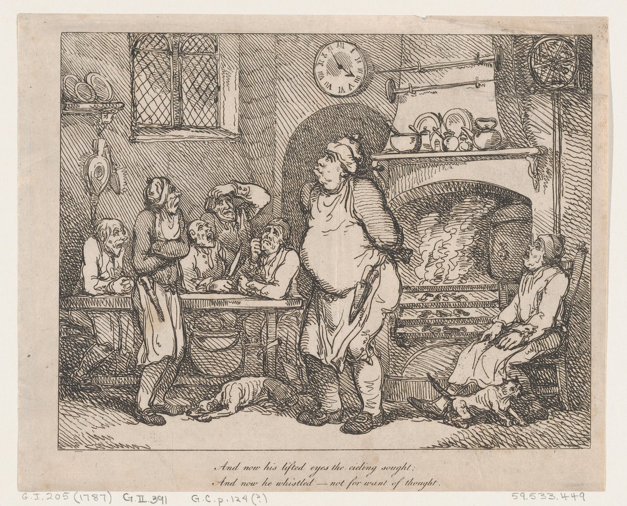 Ve Şimdi Kaldırılan Gözleri Tavan Aradı..., 1787., 1787. by Thomas Rowlandson