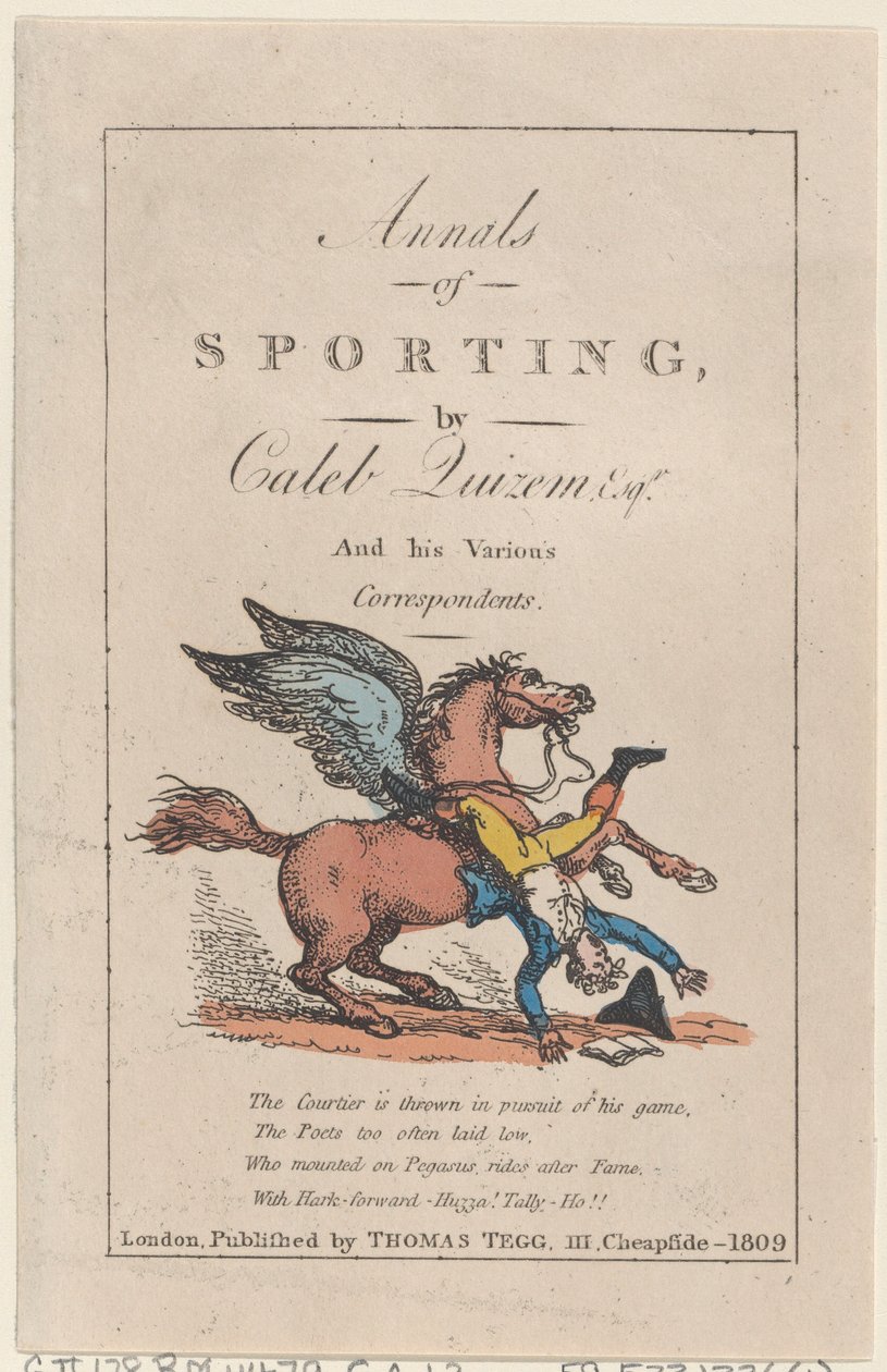 Sporting Annals, 1809., 1809. by Thomas Rowlandson