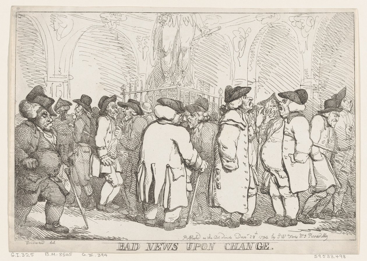 Değişim Üzerine Kötü Haber, 28 Aralık 1794., 28 Aralık 1794. by Thomas Rowlandson