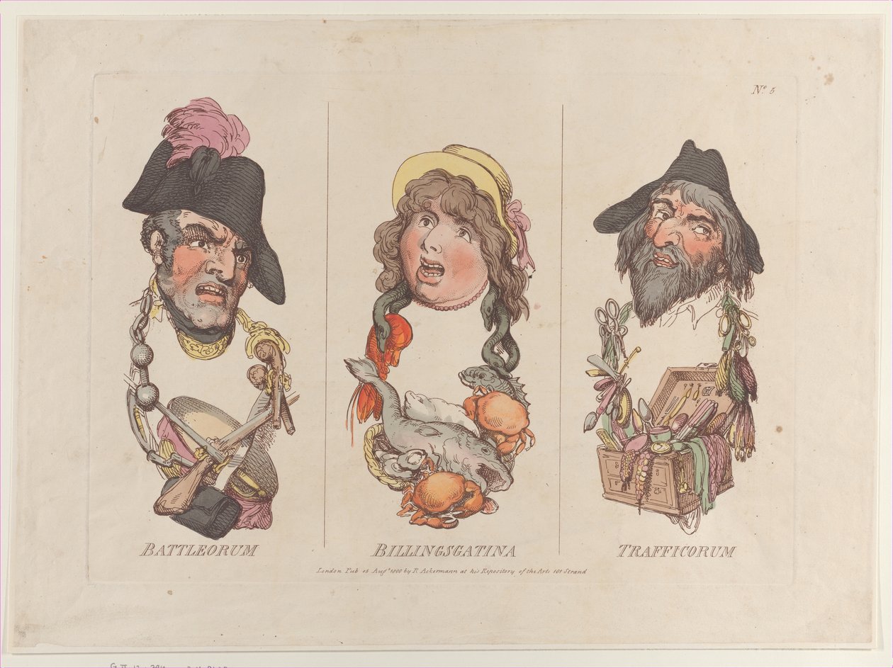 Battleorum, Billingsgatina, Trafficorum, 15 Ağustos 1800., 15 Ağustos 1800. by Thomas Rowlandson