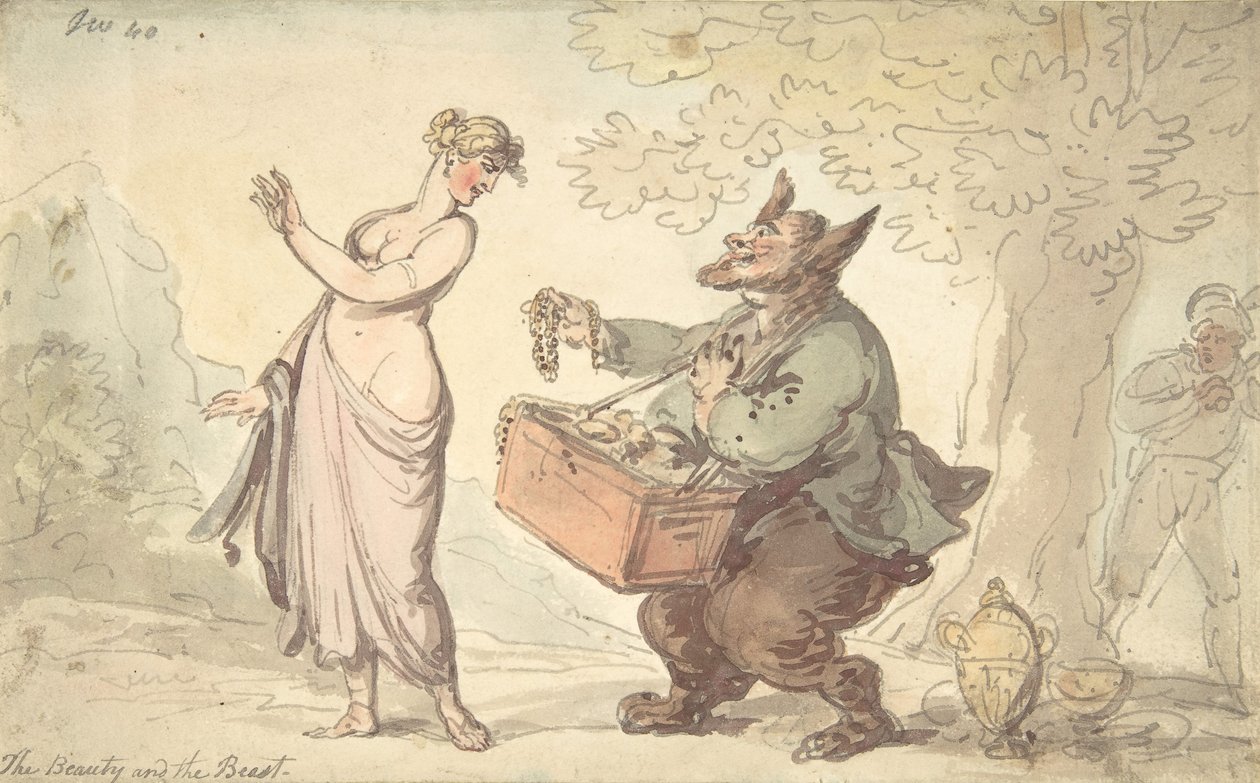 Güzel ve Çirkin, 18-19. yüzyıl. by Thomas Rowlandson.
