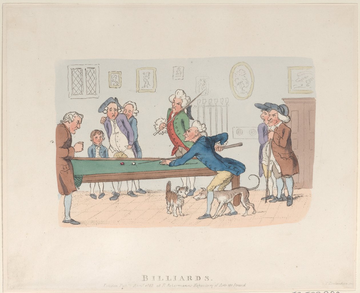 Bilardo, Nisan 1803., Nisan 1803. by Thomas Rowlandson