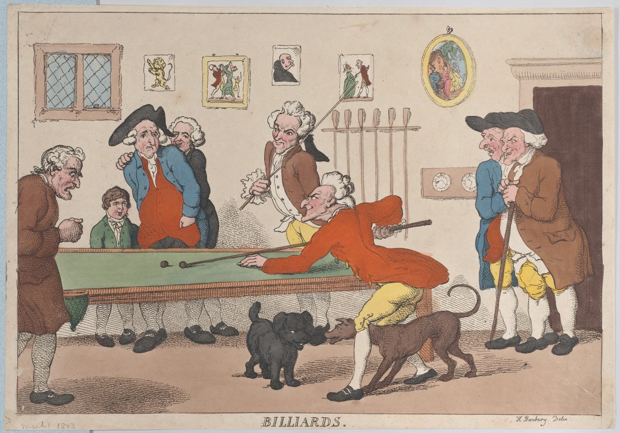 Bilardo, 1 Mart 1803., 1 Mart 1803. by Thomas Rowlandson