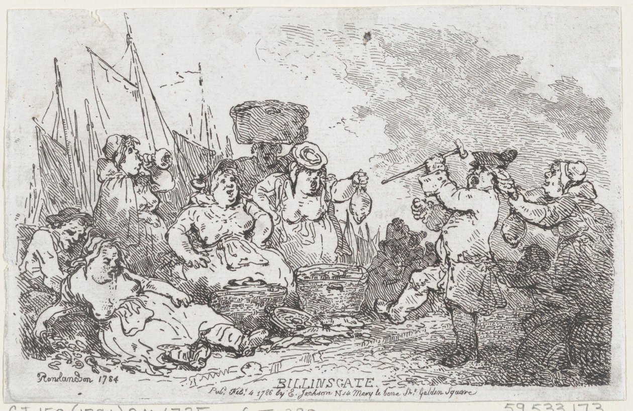 Billingsgate, 4 Şubat 1786., 4 Şubat 1786. by Thomas Rowlandson