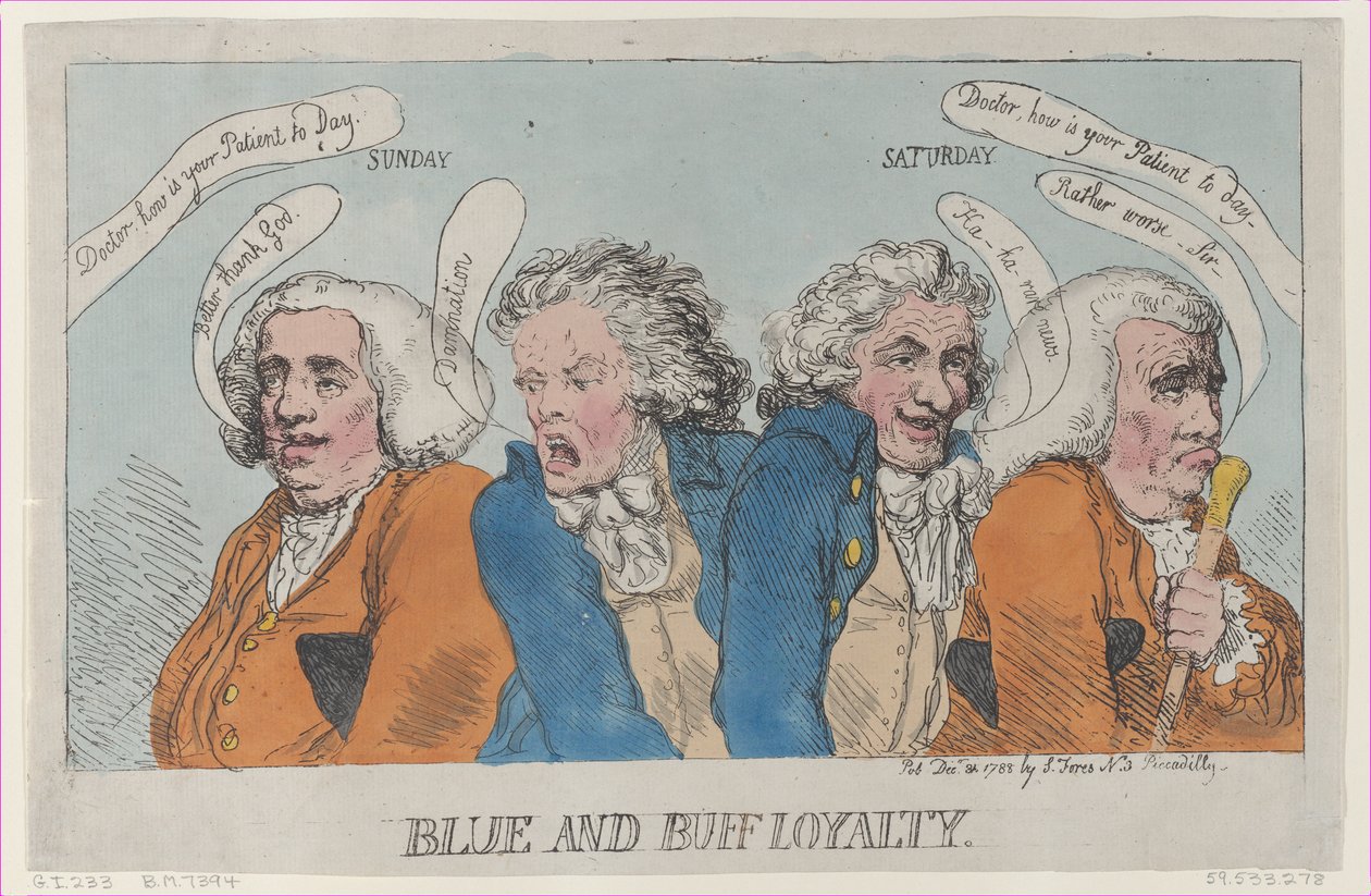 Blue and Buff Loyalty, 31 Aralık 1788., 31 Aralık 1788. by Thomas Rowlandson