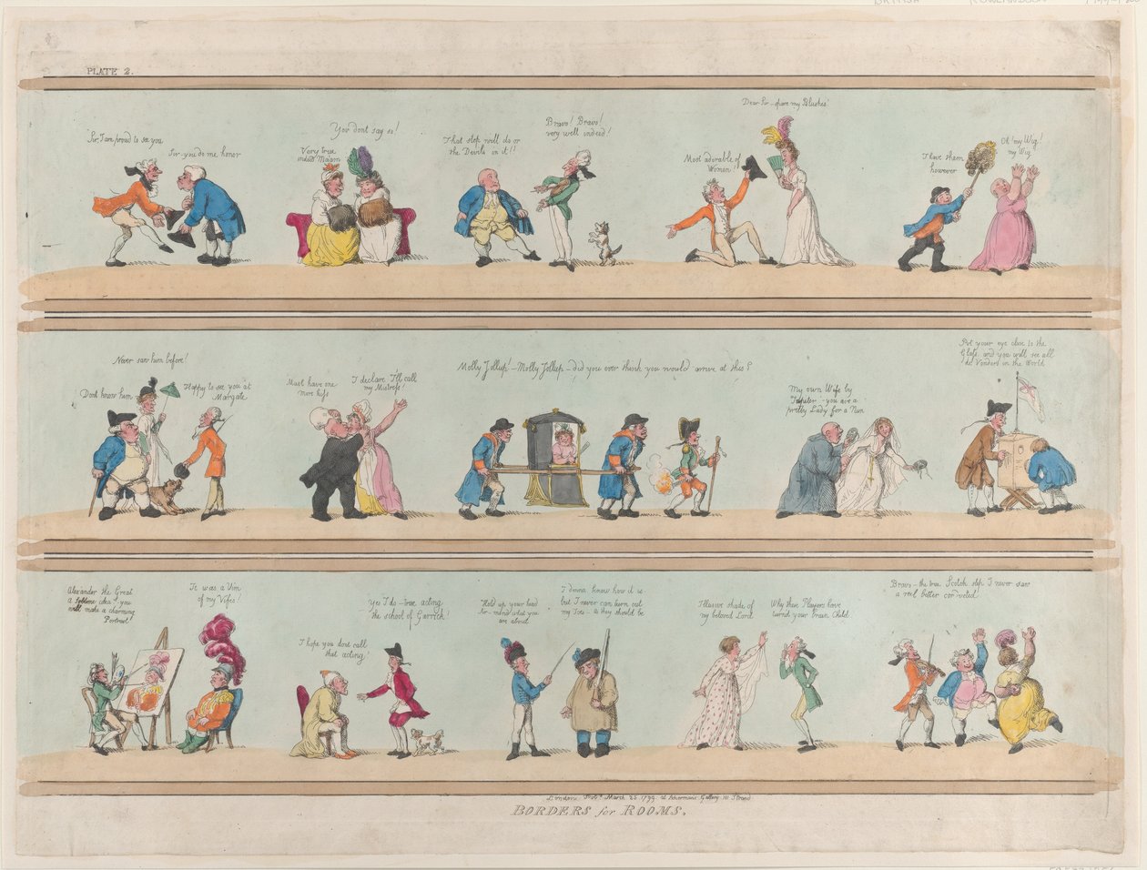 Oda Bordürleri, Levha 2, 25 Mart 1799., 25 Mart 1799. by Thomas Rowlandson
