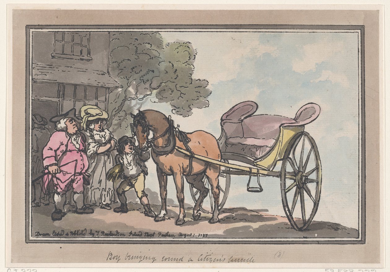 Bir Vatandaşın Müfredatını Döndüren Çocuk, 1 Ağustos 1787., 1 Ağustos 1787. by Thomas Rowlandson
