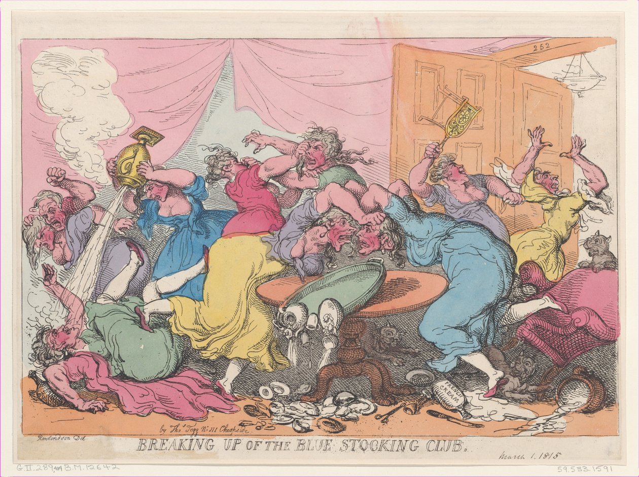 Mavi Çorap Kulübünün Dağılması, 1 Mart 1815., 1 Mart 1815. by Thomas Rowlandson
