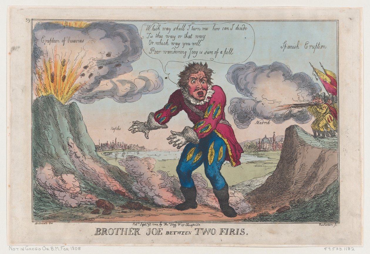 Kardeş Joe İki Firis Arasında [sic], 25 Eylül 1808., 25 Eylül 1808. by Thomas Rowlandson