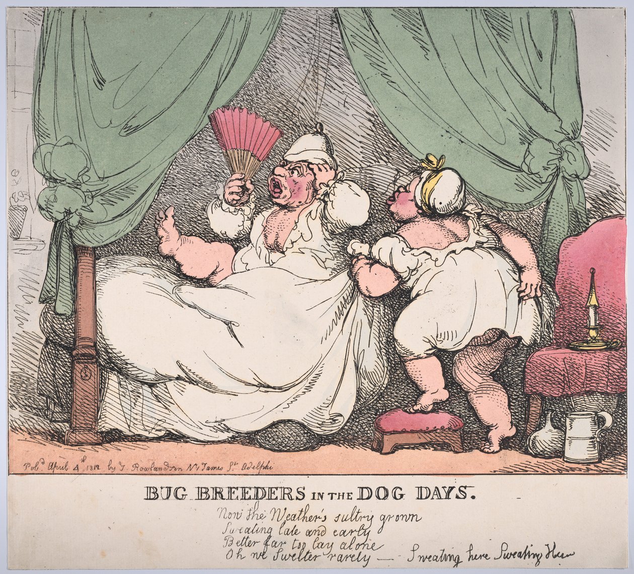 Köpek Günlerinde Böcek Yetiştiricileri, 4 Nisan 1812., 4 Nisan 1812. by Thomas Rowlandson