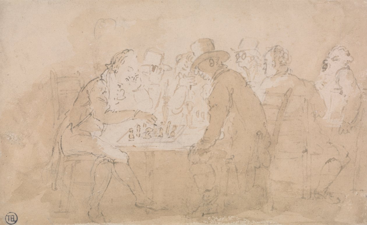 Satranç Oyuncuları by Thomas Rowlandson